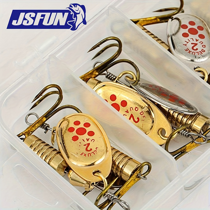 Fishing Lure Blade Bait - JSFUN 10개입 스피너 루어 세트, 회전날,