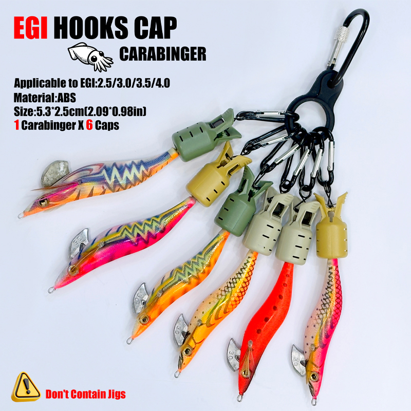 오징어 지그 후크 캡 및 카라비너 ​​낚시 액세서리 미 - Fishing Lure Accessories 리뷰 및 가격