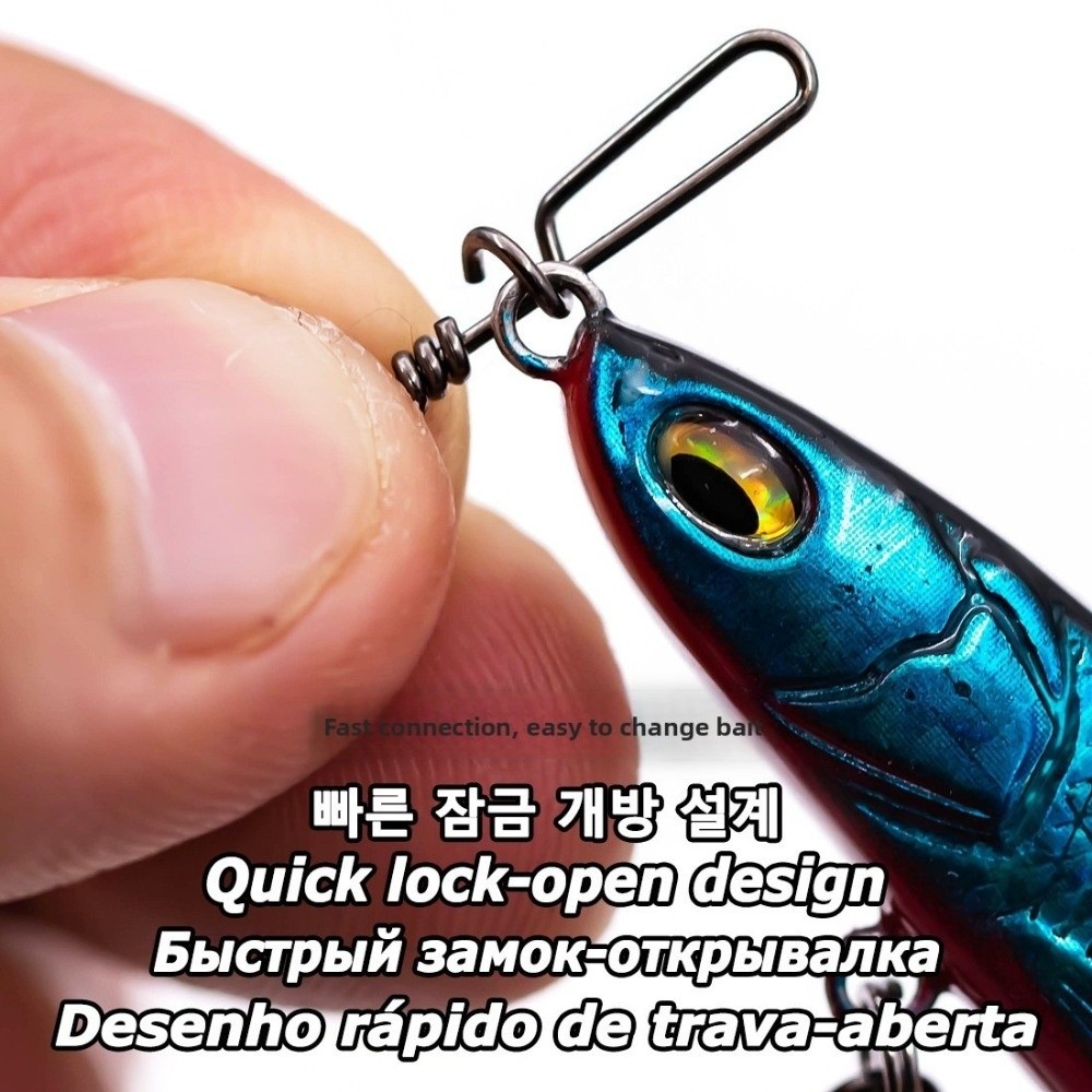 50pcs 팩 스테인레스 스틸 코스트록 스냅 퀵 체인지 - Fishing Lure Accessories 리뷰 및 가격
